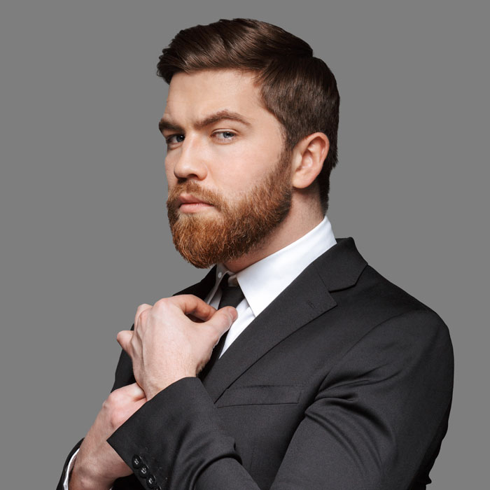 Professional security consultant in formal attire